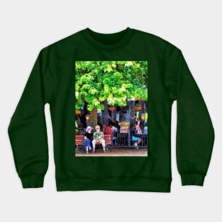 Asheville NC Outdoor Cafe Crewneck Sweatshirt